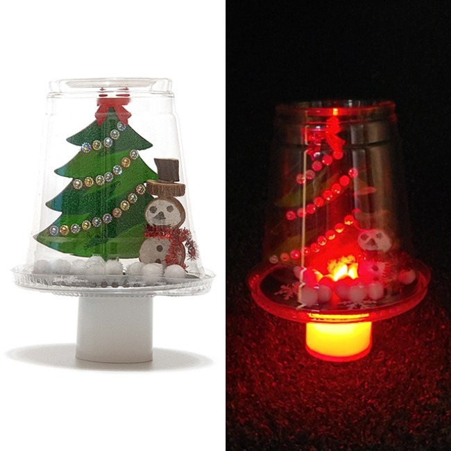 KK 겨울 컵 트리 LED 조명등 만들기
