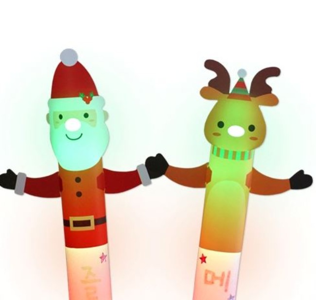 산타와 루돌프 LED 막대인형 4개 만들기