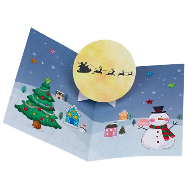 크리스마스 둥근달 팝업카드 (4인용) 성탄절 만들기