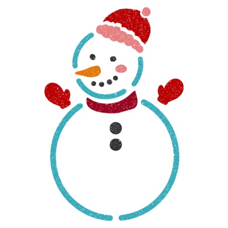 우돌아트 스텐실도안 1364 크리스마스 캐릭터 스마일 눈사람 겨울 크리스마스스텐실