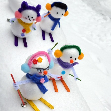 스키 타는 눈사람인형 만들기