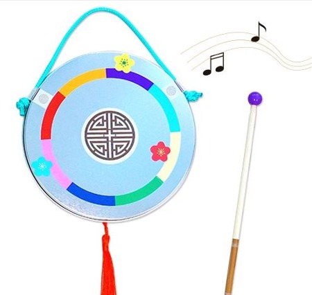 새해 추석 덩덕쿵 꽹과리 연주 전통놀이 만들기(4인용)