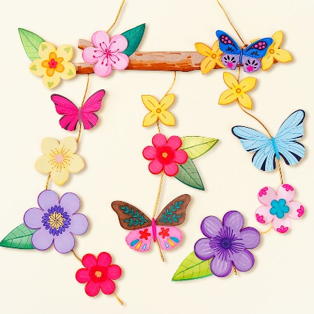 나뭇가지 꽃과 나비 벽걸이 만들기
